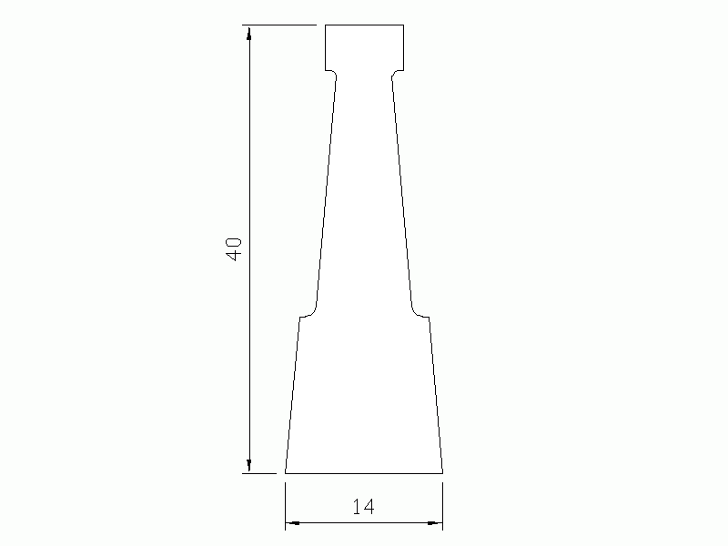 Perfil de Silicona P139GMFLX - formato tipo Autoclave - forma irregular