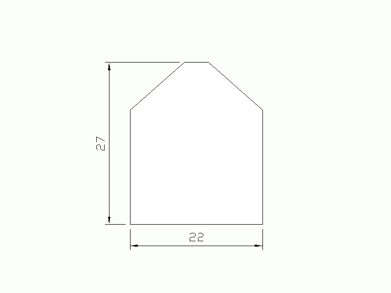 Perfil de Silicona P140 - formato tipo D - forma irregular