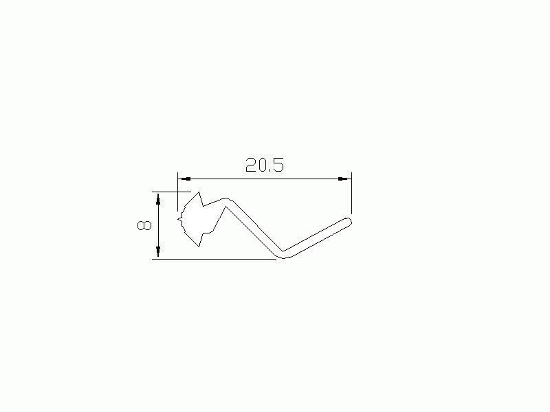 Perfil de Silicona P1426 - formato tipo Fuelle - forma irregular