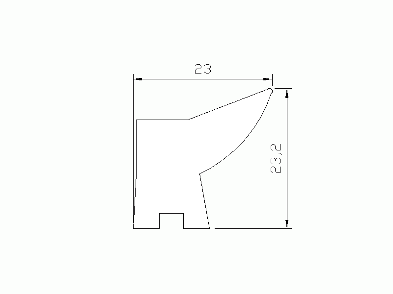 Perfil de Silicona P147TXA - formato tipo Labiado - forma irregular