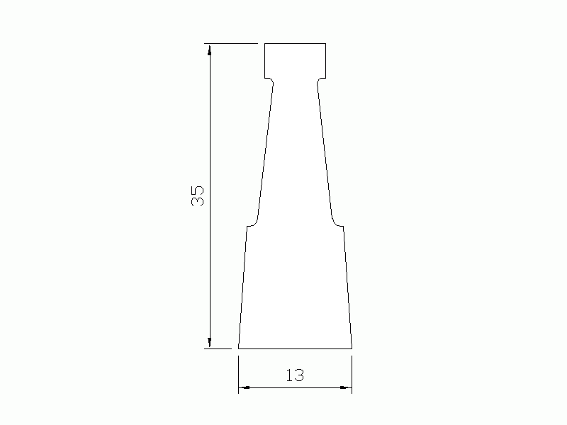 Perfil de Silicona P148GMFLX - formato tipo Autoclave - forma irregular