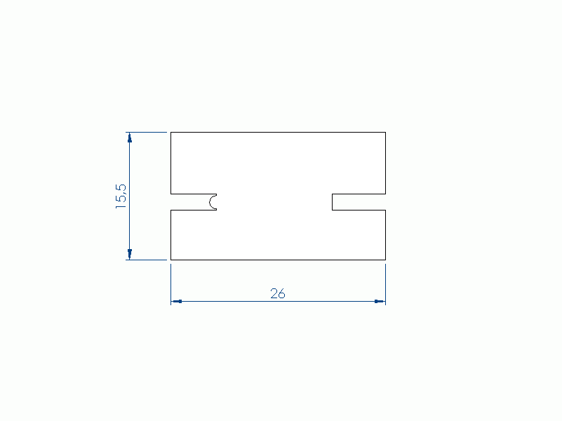 Perfil de Silicona P1539A - formato tipo Lampara - forma irregular