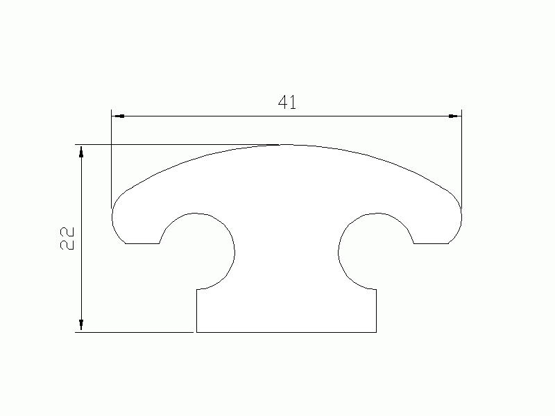 Perfil de Silicona P1612H - formato tipo Lampara - forma irregular