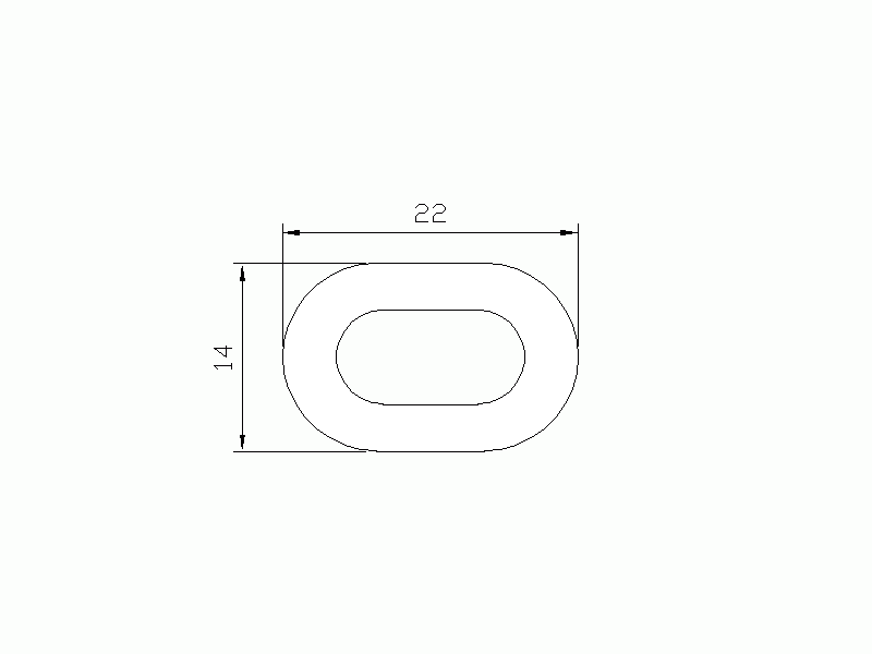 Perfil de Silicona P1667A - formato tipo Tubo - forma irregular