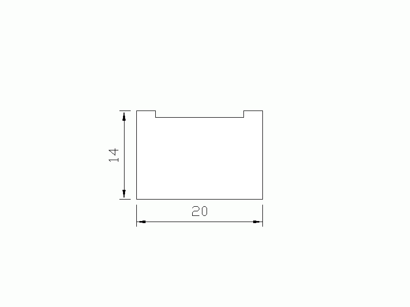 Perfil de Silicona P1721 - formato tipo Cuernos - forma irregular