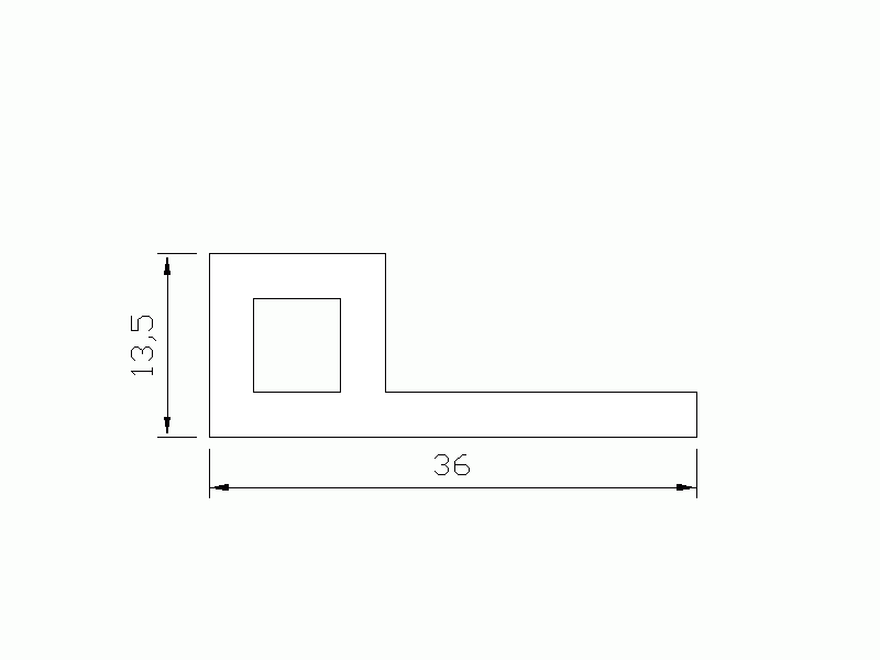 Perfil de Silicona P174 - formato tipo Nota musical - forma irregular