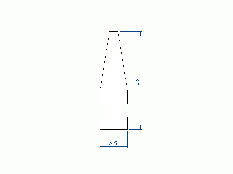 Perfil de Silicona P1749A - formato tipo Lampara - forma irregular