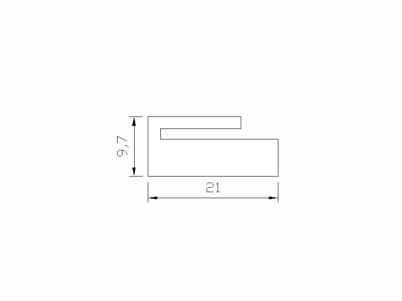 Perfil de Silicona P175C - formato tipo Labiado - forma irregular