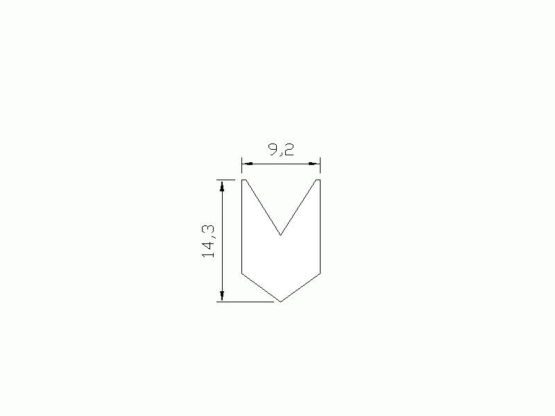 Perfil de Silicona P177A - formato tipo Cuernos - forma irregular