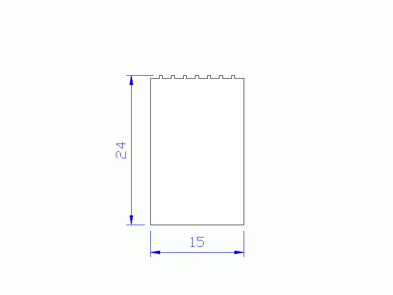 Perfil de Silicona P1831K - formato tipo Rectangulo - forma regular