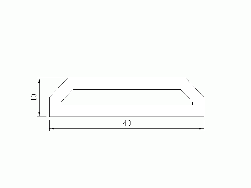 Perfil de Silicona P1895F - formato tipo D - forma irregular