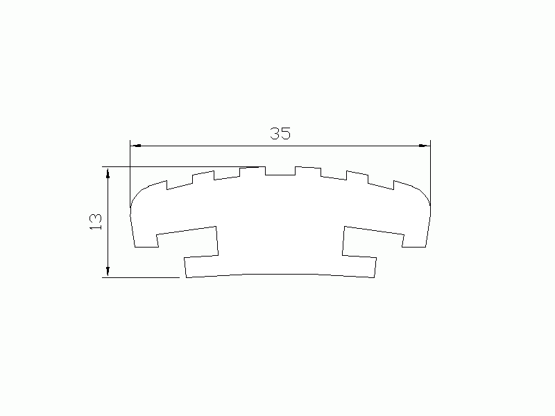 Perfil de Silicona P201 - formato tipo Lampara - forma irregular