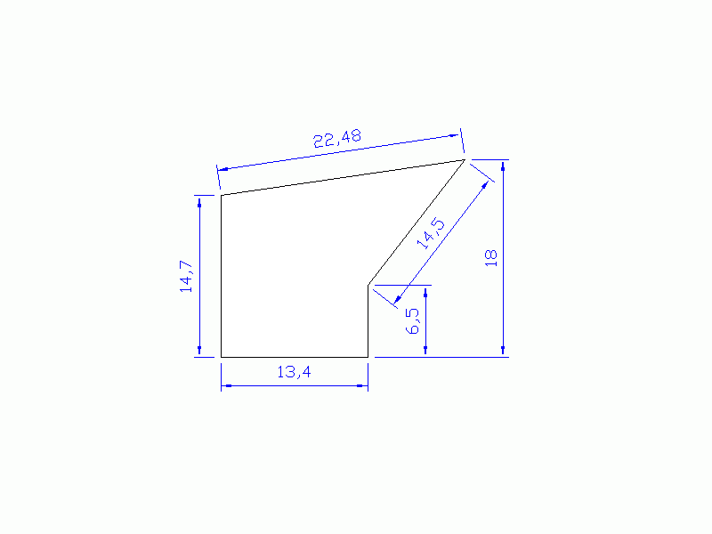 Perfil de Silicona P20524 - formato tipo Labiado - forma irregular