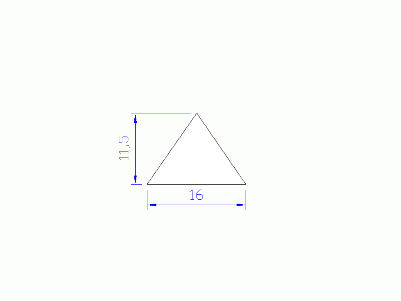 Perfil de Silicona P20711J - formato tipo Triangulo - forma regular
