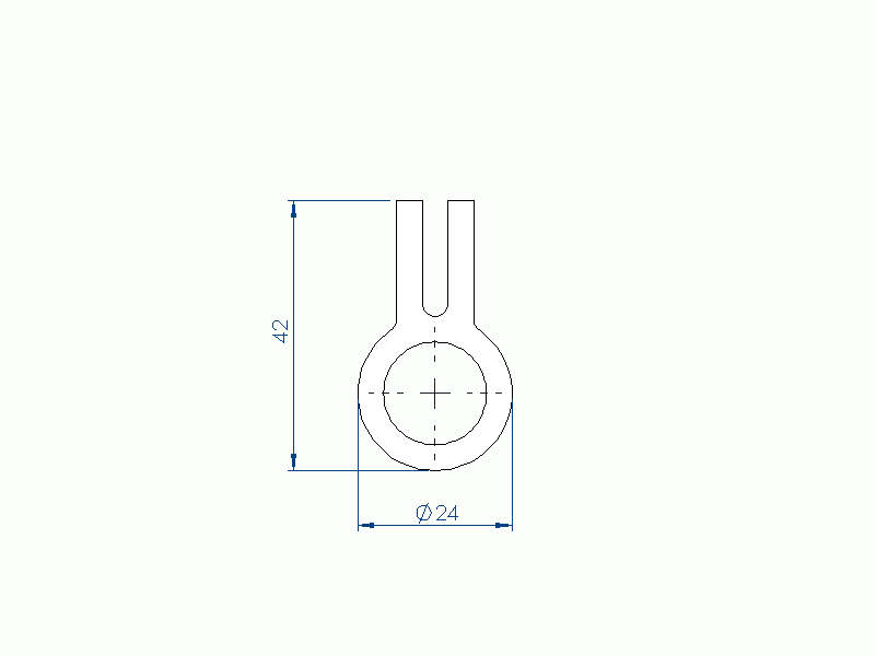 Perfil de Silicona P2090C - formato tipo U - forma irregular