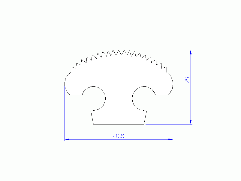 Perfil de Silicona P215 - formato tipo Lampara - forma irregular