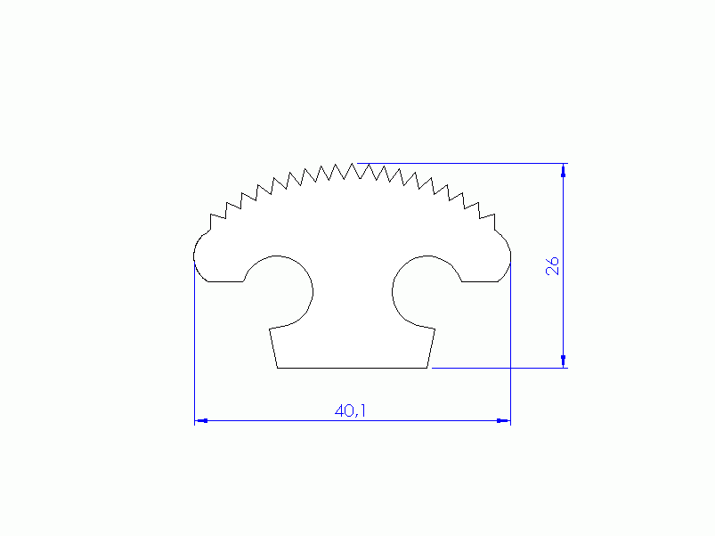 Perfil de Silicona P215I - formato tipo Lampara - forma irregular