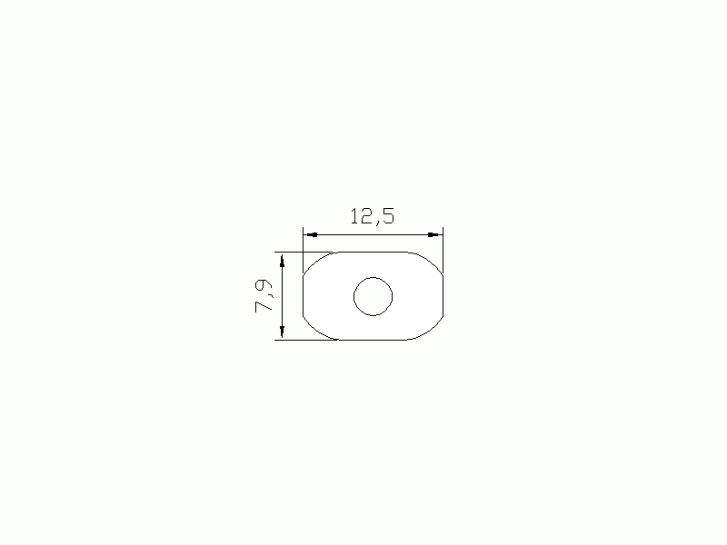 Perfil de Silicona P2213A - formato tipo Tubo - forma irregular