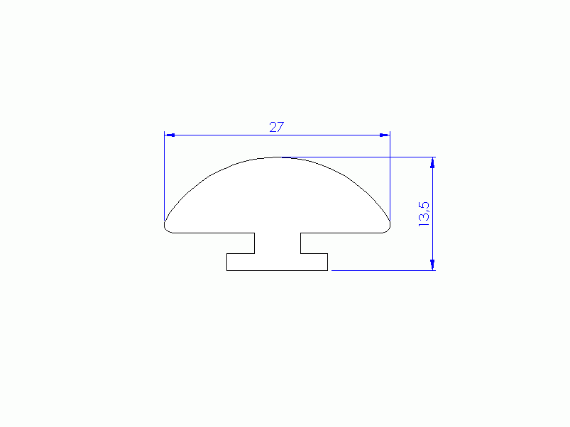 Perfil de Silicona P2231B - formato tipo Lampara - forma irregular