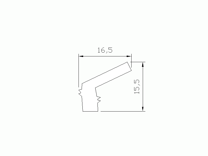 Perfil de Silicona P2317A - formato tipo Labiado - forma irregular