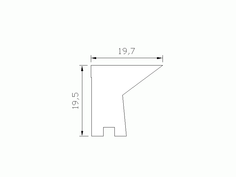 Perfil de Silicona P2413A - formato tipo Labiado - forma irregular