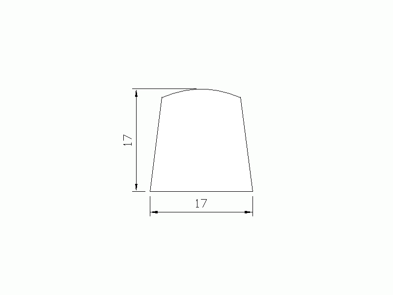 Perfil de Silicona P2448A - formato tipo D - forma irregular