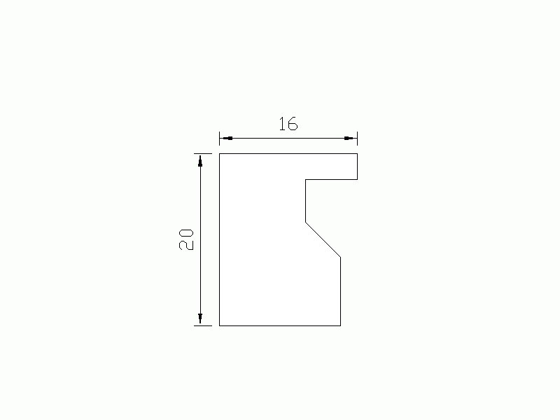 Perfil de Silicona P2575 - formato tipo Labiado - forma irregular