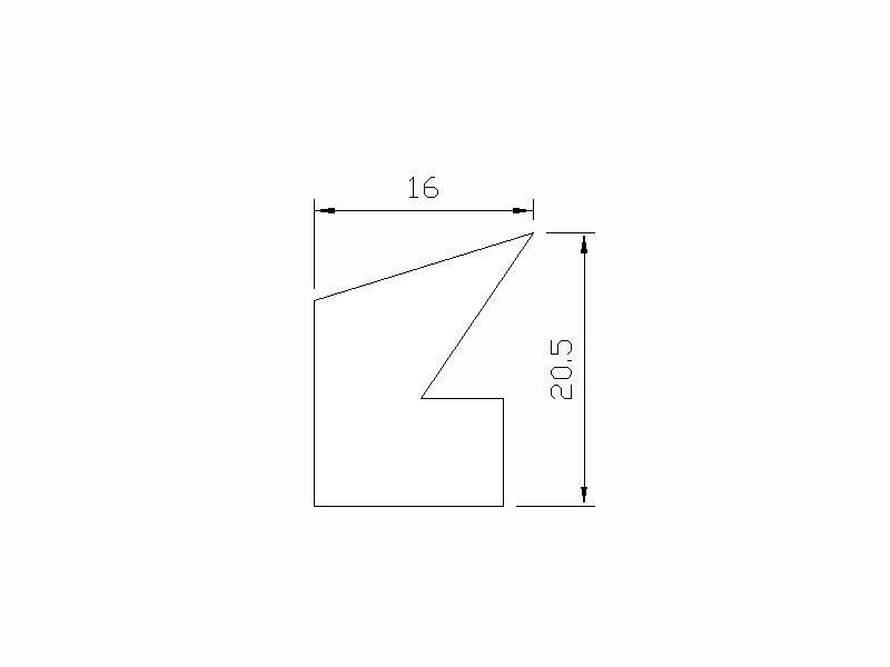 Perfil de Silicona P268BJ - formato tipo Labiado - forma irregular