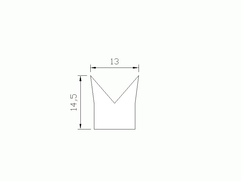 Perfil de Silicona P268BT - formato tipo Cuernos - forma irregular