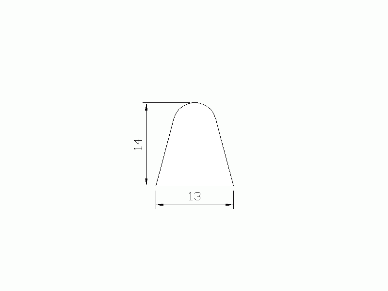 Perfil de Silicona P268CF - formato tipo D - forma irregular