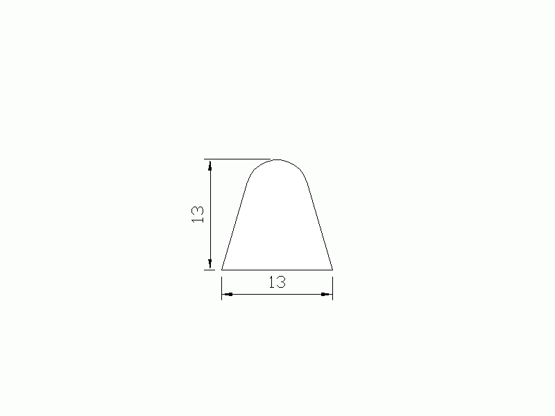 Perfil de Silicona P268CG - formato tipo D - forma irregular