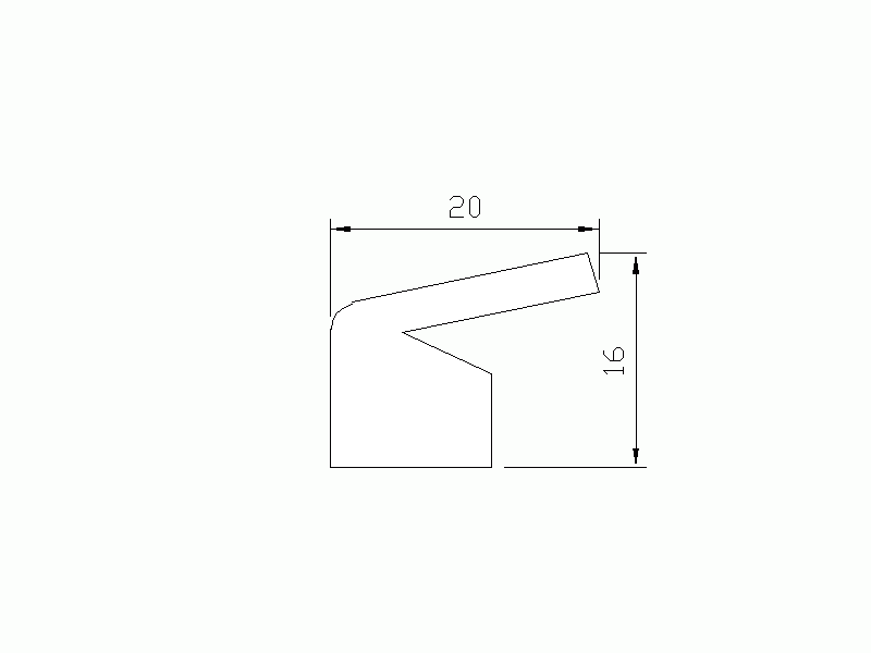 Perfil de Silicona P268CK - formato tipo Labiado - forma irregular