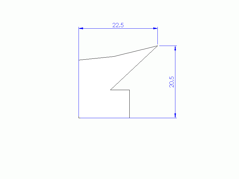 Perfil de Silicona P268DU - formato tipo Labiado - forma irregular