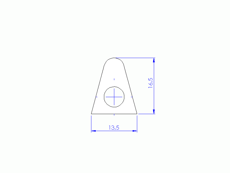 Perfil de Silicona P268EH - formato tipo D - forma irregular