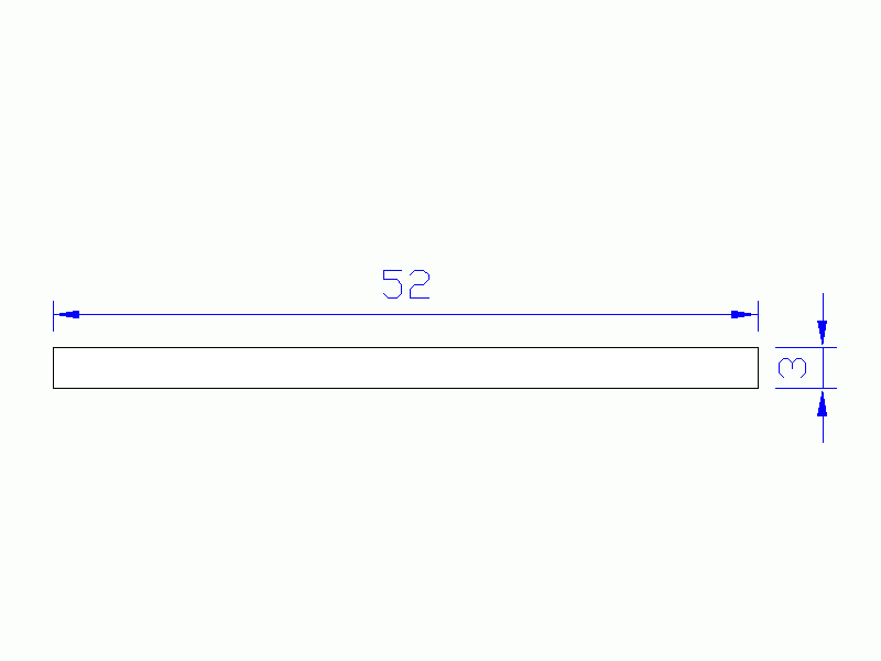 Perfil de Silicona P268J - formato tipo Rectangulo - forma regular
