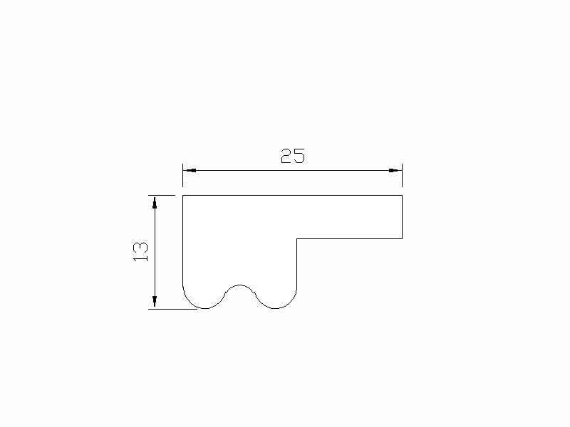 Perfil de Silicona P268T - formato tipo Labiado - forma irregular