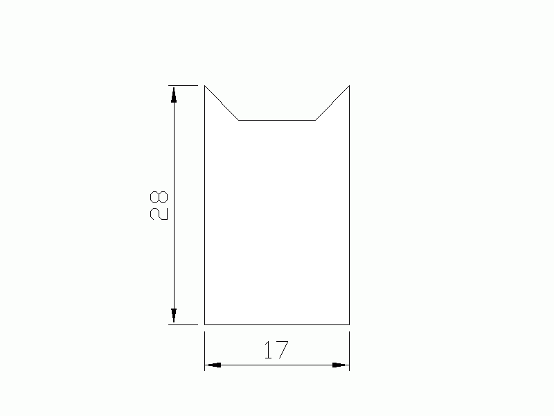 Perfil de Silicona P2693 - formato tipo Cuernos - forma irregular