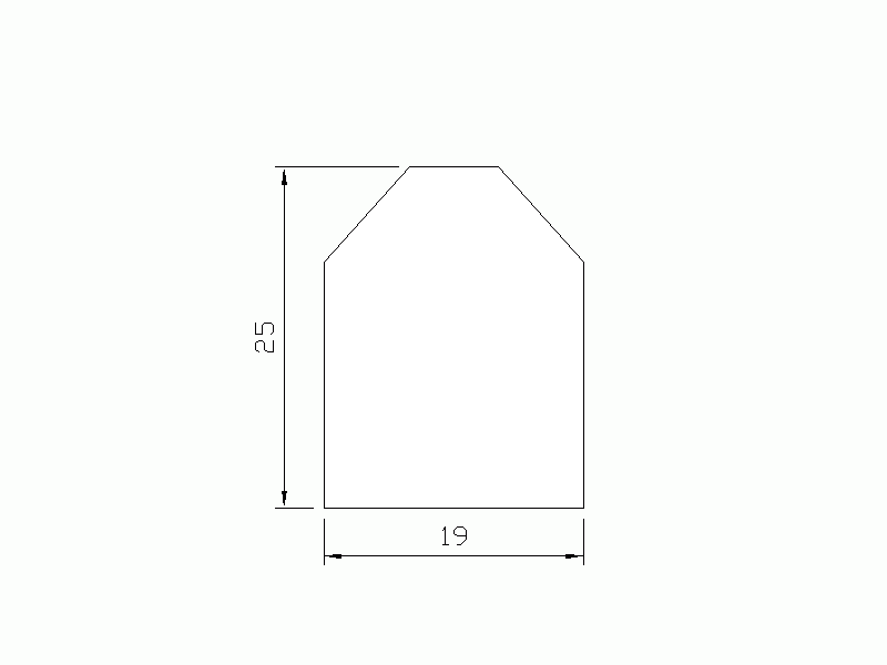 Perfil de Silicona P287 - formato tipo D - forma irregular