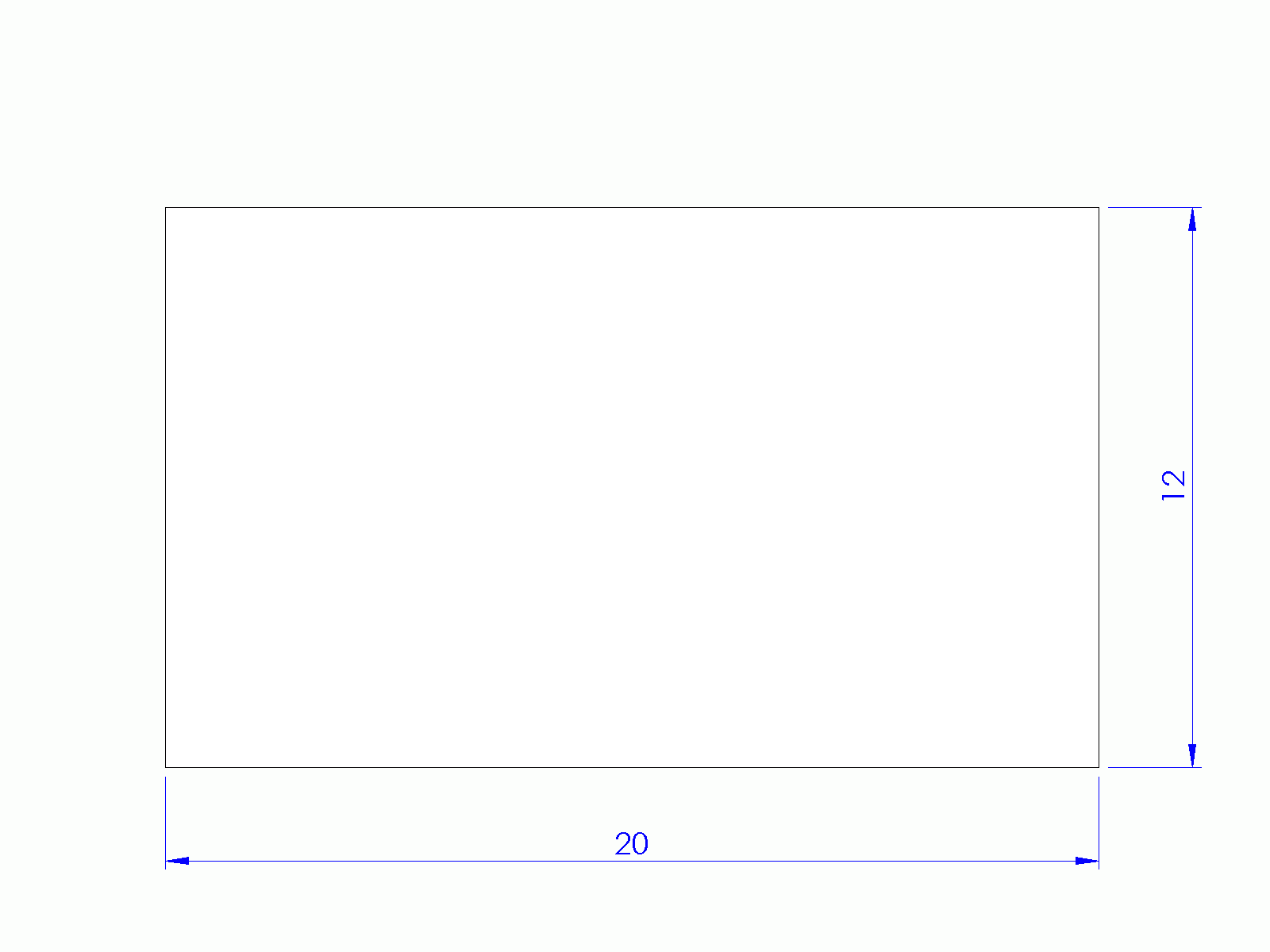 Perfil de Silicona P302012 - formato tipo Rectangulo - forma regular