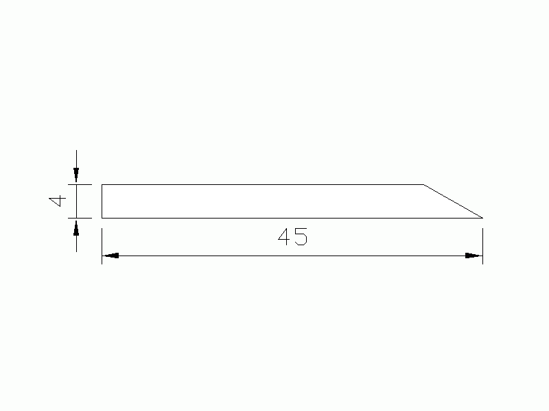 Perfil de Silicona P3040A - formato tipo Perfil plano de Silicona - forma irregular