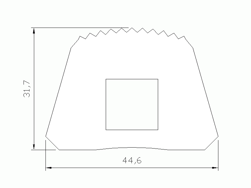 Perfil de Silicona P326C - formato tipo D - forma irregular