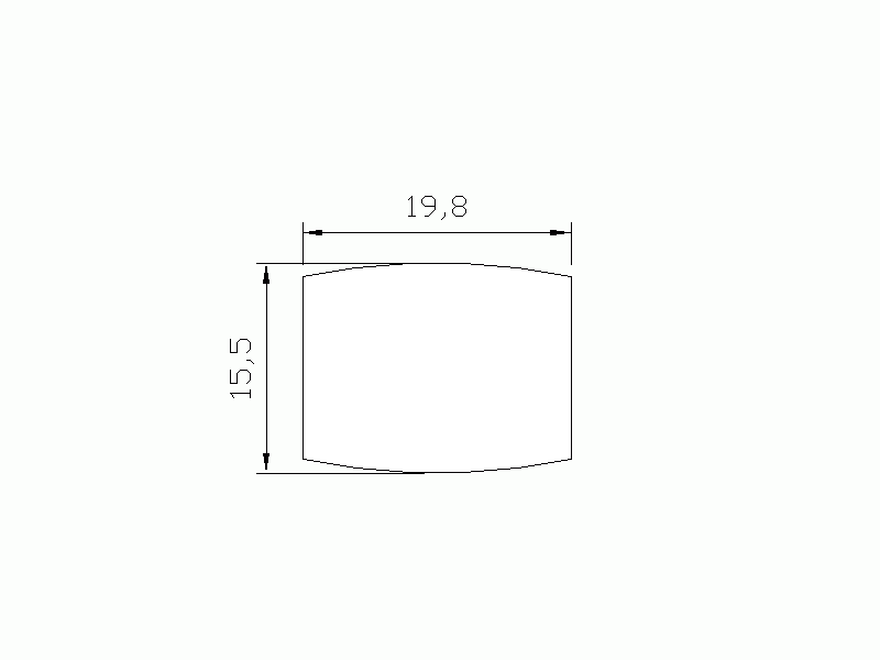 Perfil de Silicona P377D - formato tipo D - forma irregular