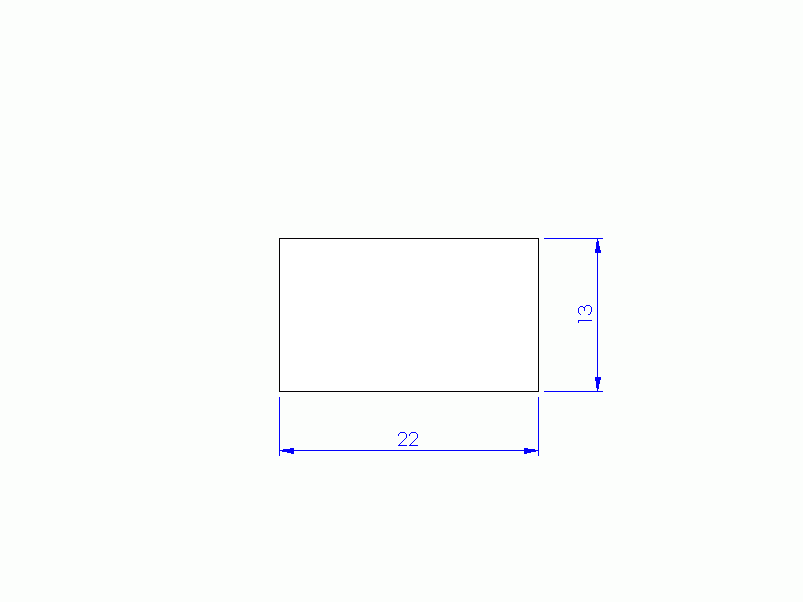 Perfil de Silicona P400220130 - formato tipo Rectangulo - forma regular