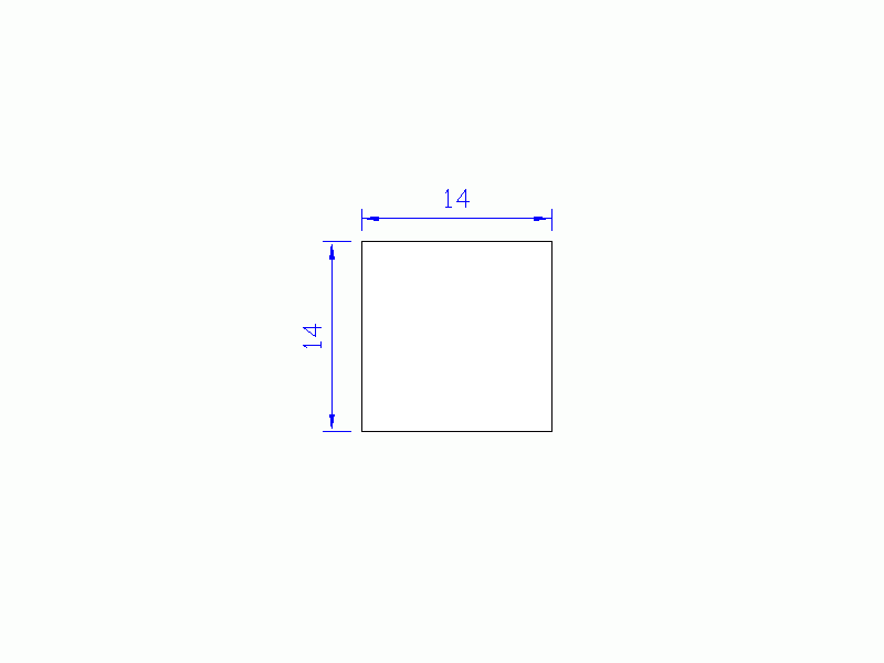 Perfil de Silicona P401414 - formato tipo Cuadrado - forma regular