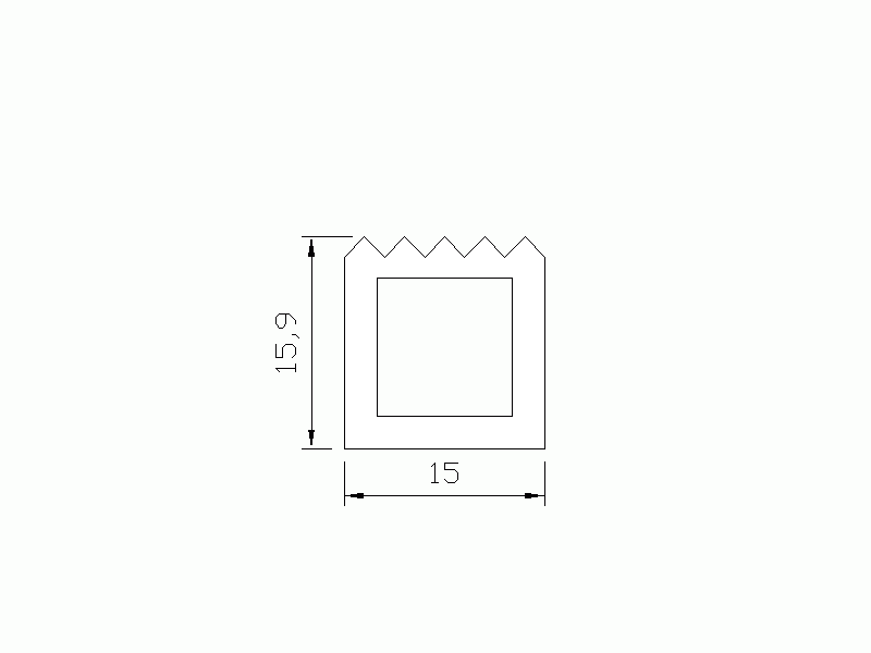 Perfil de Silicona P437B - formato tipo D - forma irregular