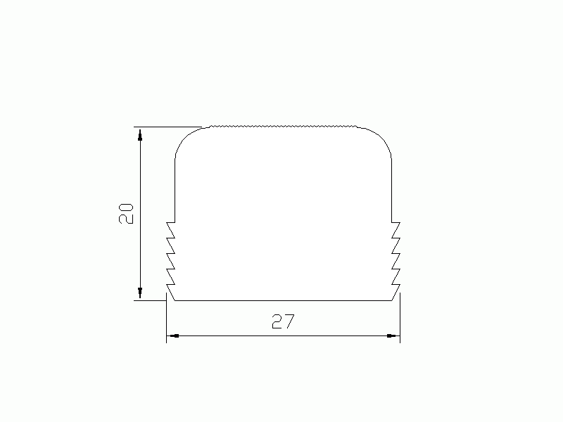 Perfil de Silicona P441C - formato tipo D - forma irregular