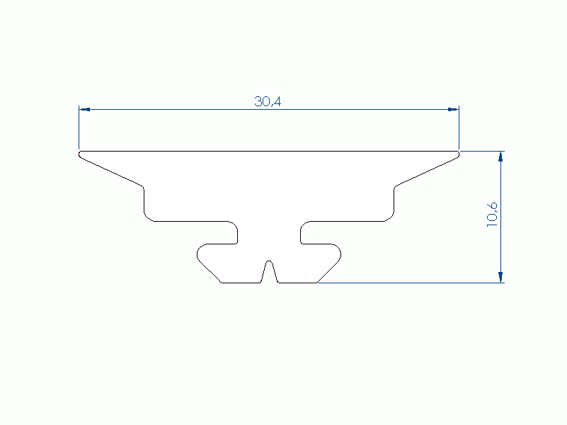 Perfil de Silicona P4493A - formato tipo Lampara - forma irregular