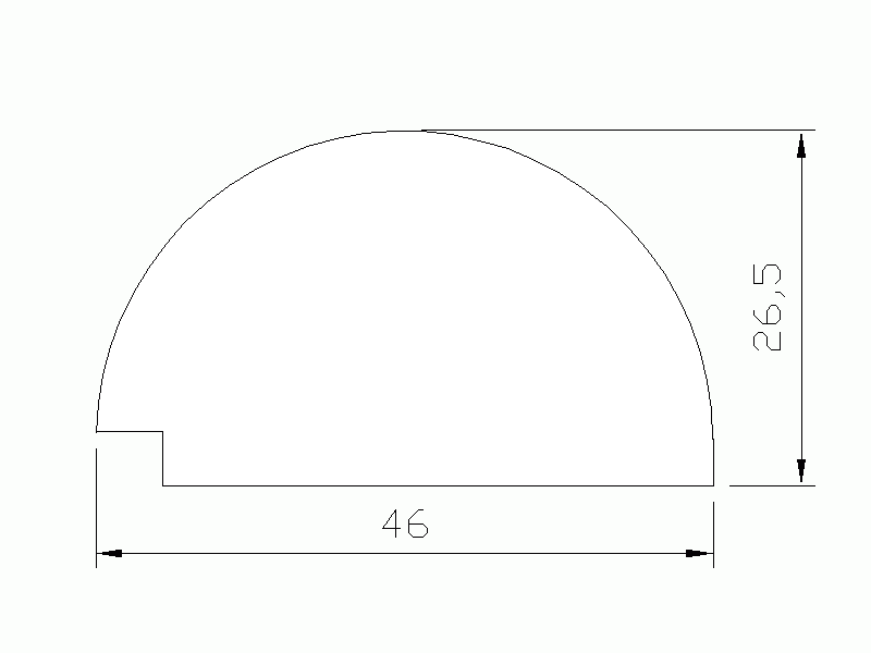 Perfil de Silicona P478A - formato tipo D - forma irregular