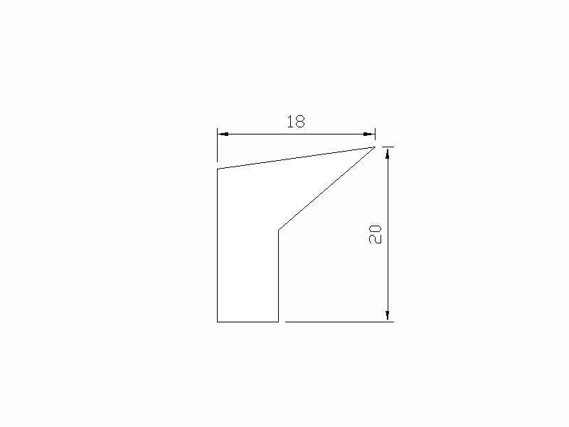 Perfil de Silicona P497B - formato tipo Labiado - forma irregular