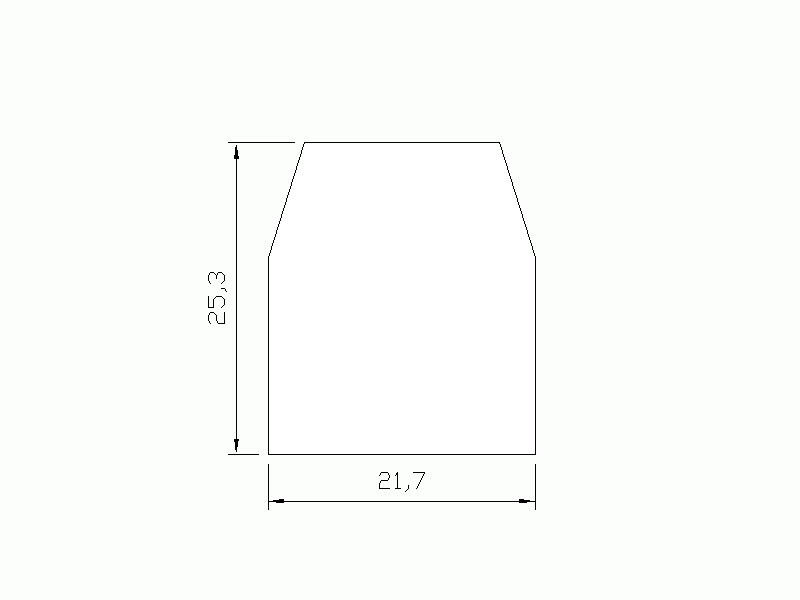 Perfil de Silicona P499A - formato tipo D - forma irregular